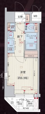 プレサンス心斎橋ザ・スタイルの間取り
