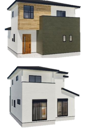 三養基郡上峰町大字坊所14期1区画 1号棟の外観パース