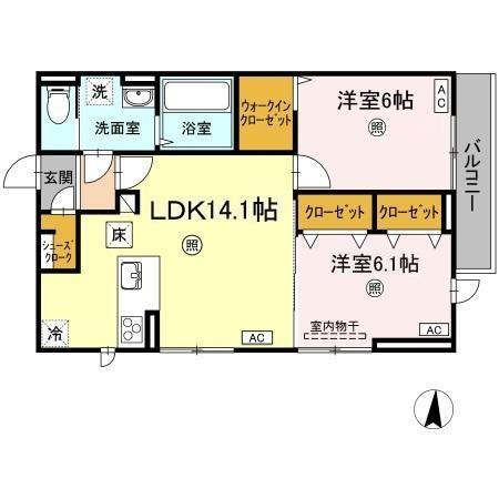 グランディール南佐古の間取り