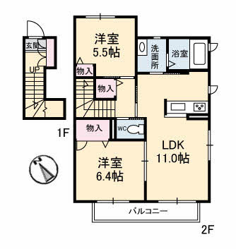 シャーメゾン北斗星の間取り