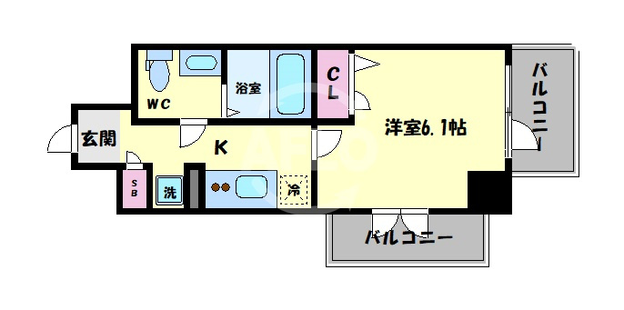 エグゼ天王寺Ⅱの間取り|エグゼ天王寺II　間取り