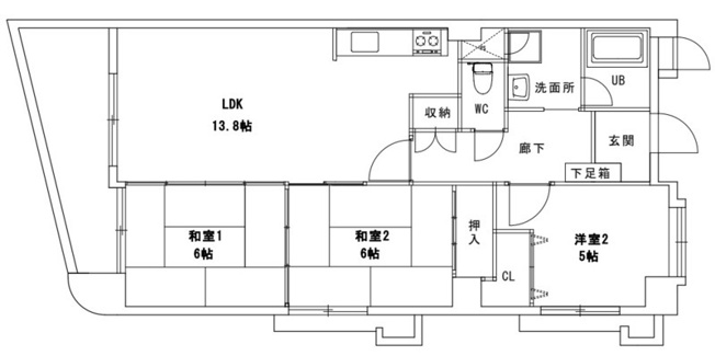 【間取り】 | 大濠パインマンション　★プライスホームなら仲介手数料が0円です！★