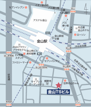金山TSビルの地図