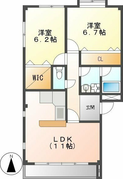 Town K　Ⅰ・Ⅱの間取り