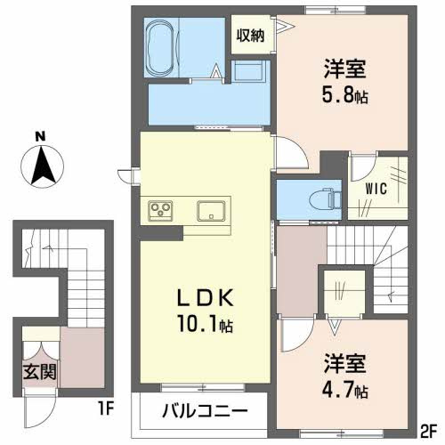 シャーメゾン コーナスの間取り