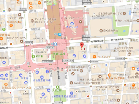 名古屋栄ビルディングの地図