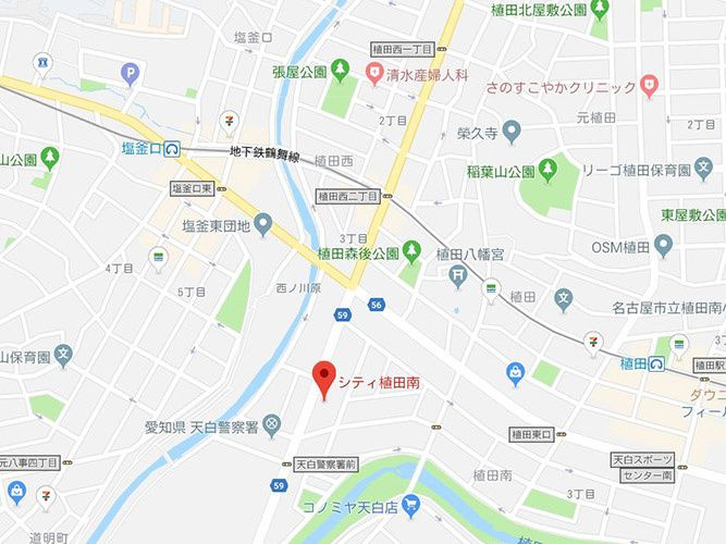 シティ植田南の地図