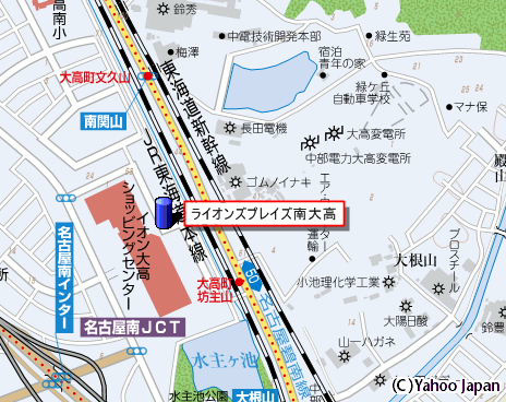 ライオンズプレイズ南大高の地図