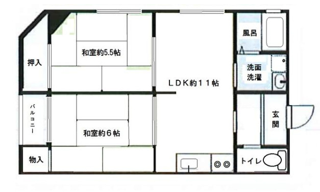 本山中町マンションの間取り