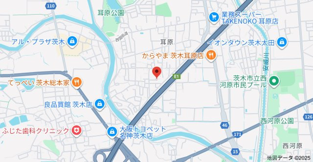 クレセント茨木Ⅱの地図
