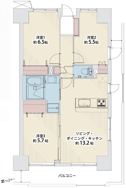 グリーンキャピタル長町Ⅱの間取り