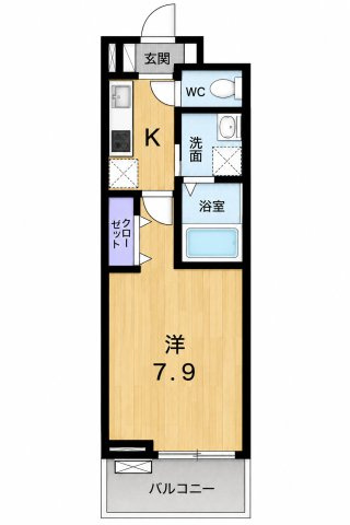 筑紫野市二日市南２丁目のアパートの間取り