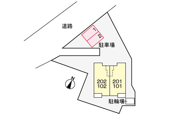 アズール北寺尾Ⅱの駐車場