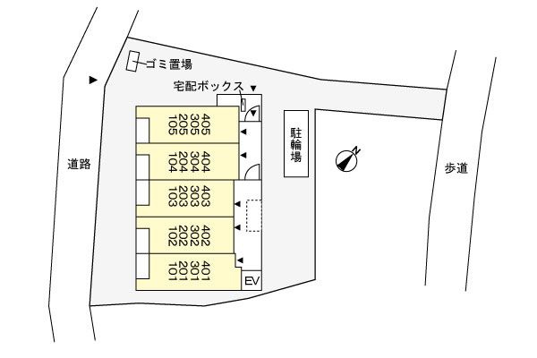 コート・ルージュ片倉の駐車場