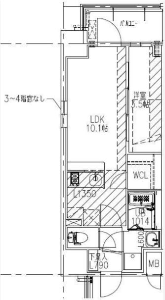 ワールドアイ都島高倉町の間取り