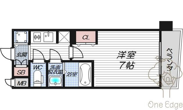 セイワパレス梅田茶屋町の間取り