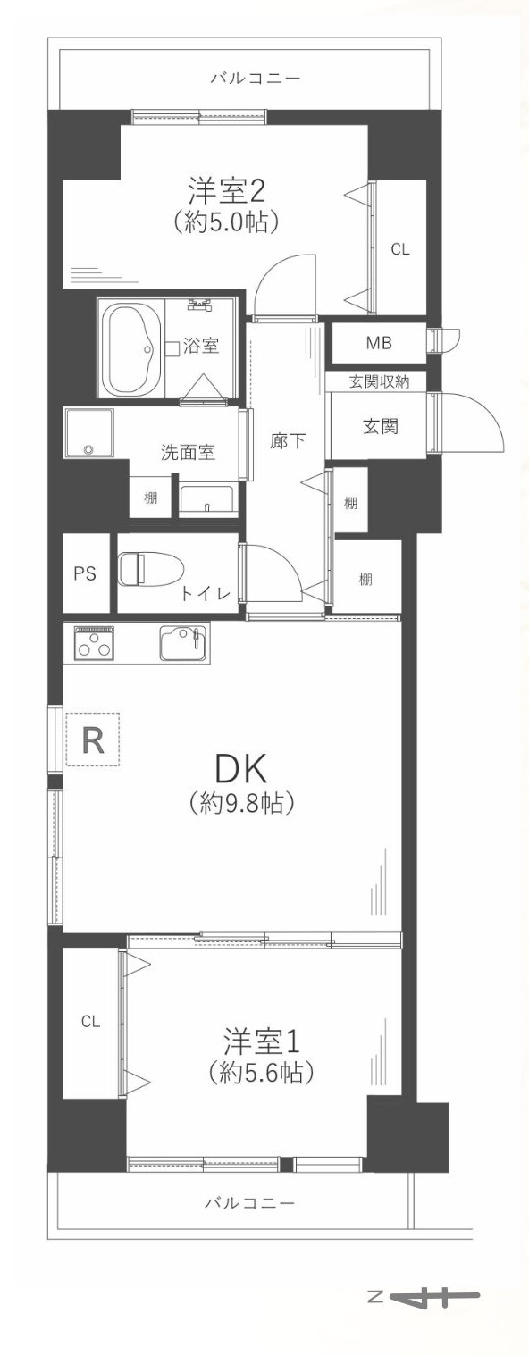 コーポ円座の間取り