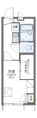 レオパレス野崎通Ｂの間取り