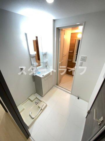 大阪市東淀川区東中島４丁目の賃貸マンションの洗面所