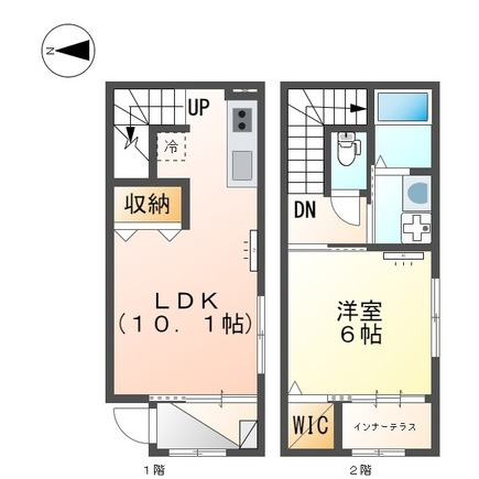 【間取り】 | メゾネット南馬込 | 間取図