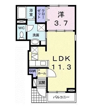 ウエストスクエア　Ｋの間取り