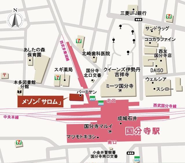 メゾン「サロム」の地図