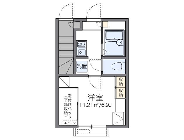 レオパレス吹上の杜の間取り|代表的な間取のため実際の間取とは異なる場合があります
