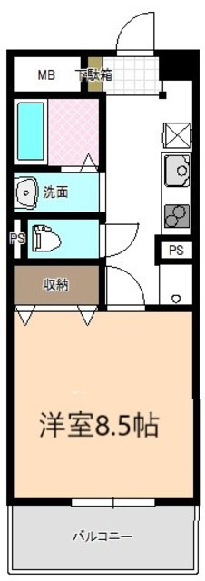 ベイシティ桔梗Ⅴの間取り