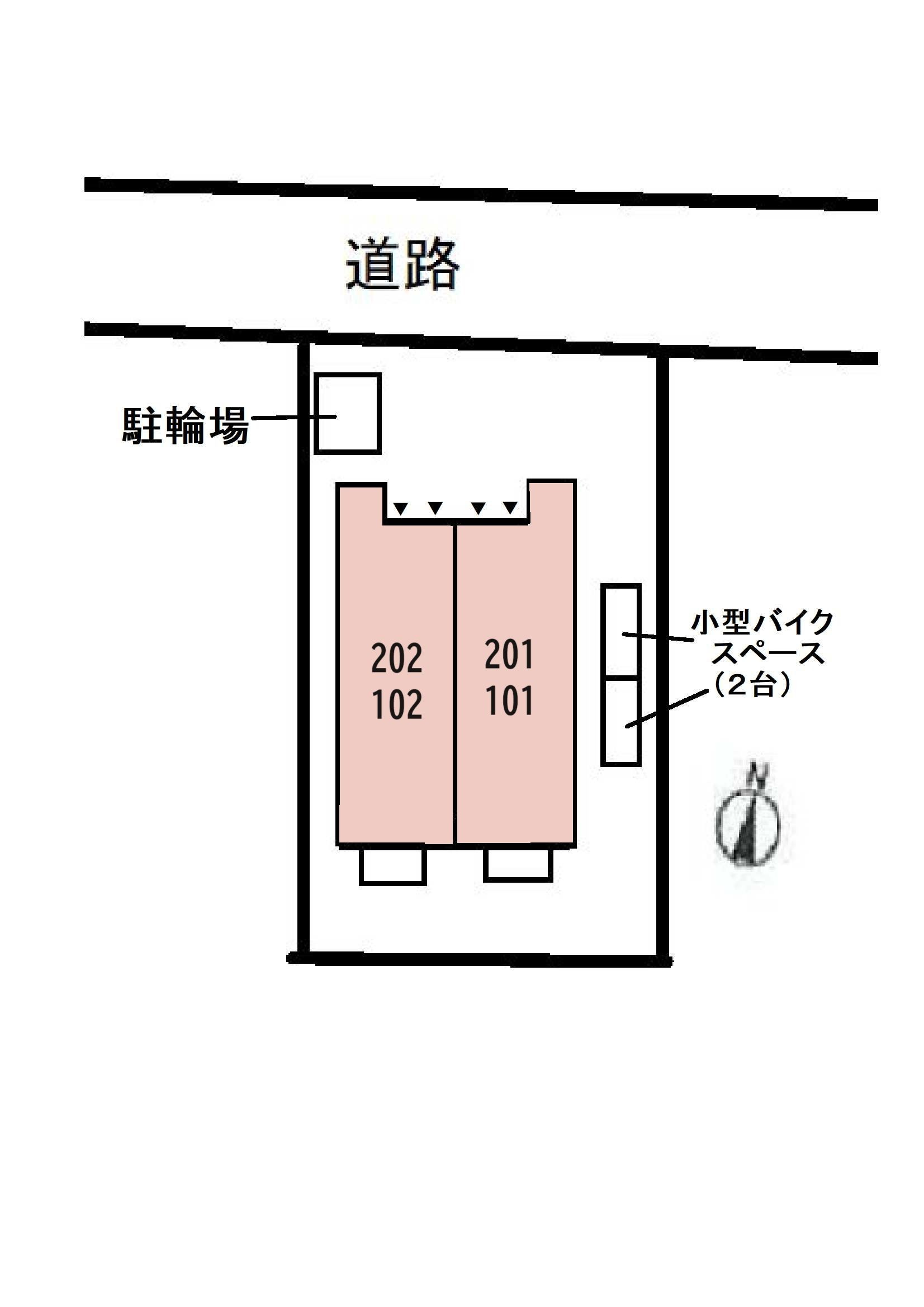カーサ　プリマの駐車場