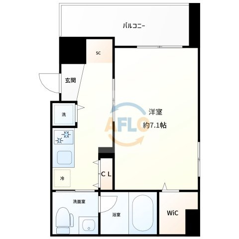ISM谷町六丁目の間取り|ISM谷町六丁目　使い勝手の良い間取り