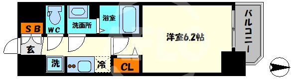 プレサンス長堀通グレイタスの間取り|プレサンス長堀通グレイタス　間取り