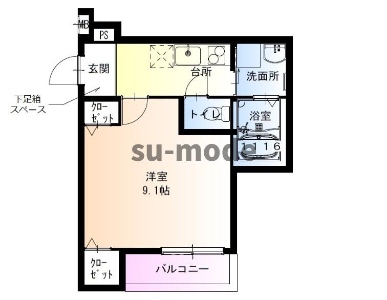 フジパレス千里丘東の間取り