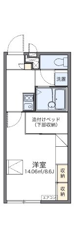 レオパレス俵口ヒルズの間取り