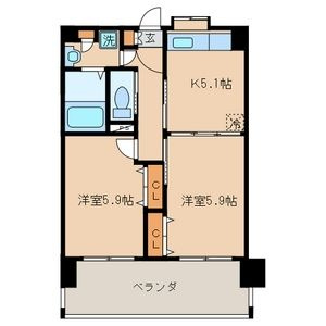 クリムゾン吉塚の間取り|使いやすい間取りです。