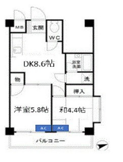 パルシティ笈川の間取り