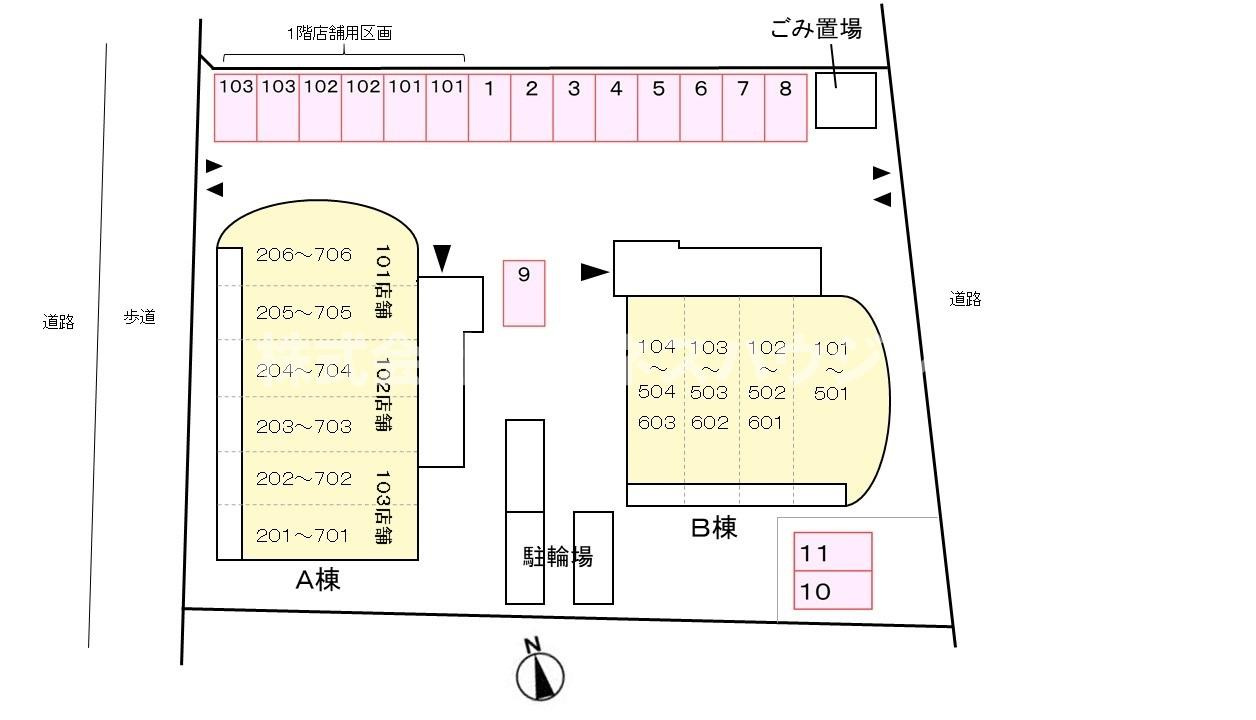Ｋ・ブローテ・柏の葉Ａの区画図