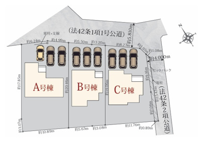 【区画図】 | 沼津市大塚8番　新築一戸建て　B号棟