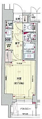 プレサンス丸の内レジデンスⅢの間取り