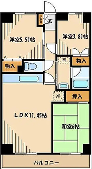 【間取り】 | プロミネンス芦花