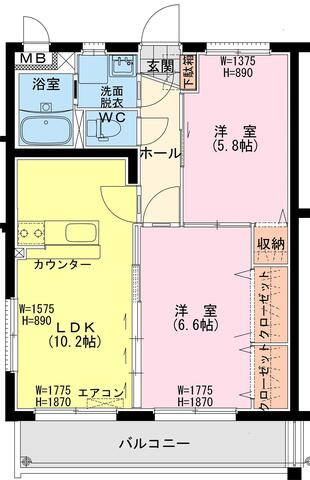 フィオーレⅡの間取り
