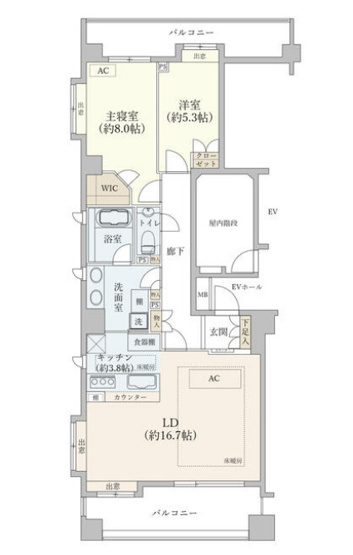 【間取り】 | 藤和高輪ホームズ | 角部屋ならではの多面採光が魅力の間取りです！独立した洋室もあり家族それぞれのプライベートも守れます♪