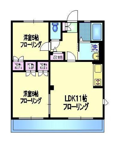 Ｖｉｖｒｅ　ヴィーブルの間取り|★可動収納を動かして洋室１１帖の１ＬＤＫとしても利用可能♪★