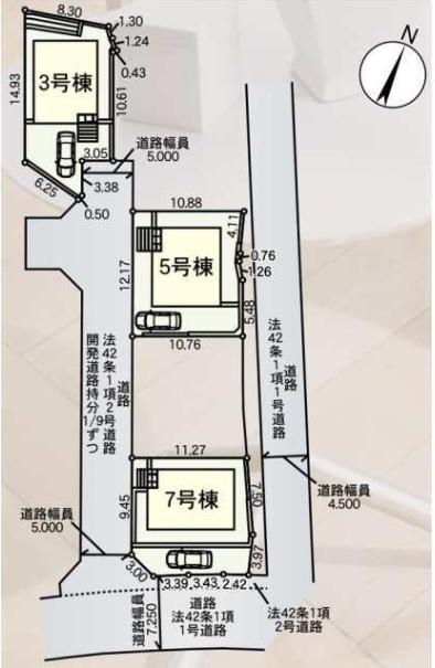八王子市　長房町　新築一戸建て　３２期の区画図|～南西5ｍ道路に面しています～