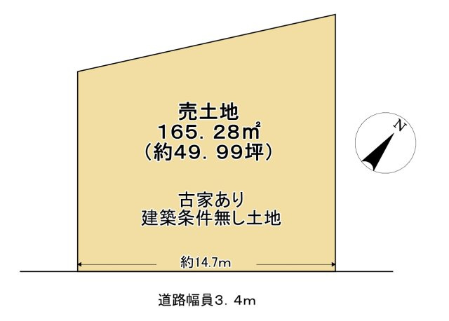 野洲市市三宅　売土地の土地図