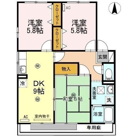 アーバンライフ塩屋台　B棟の間取り