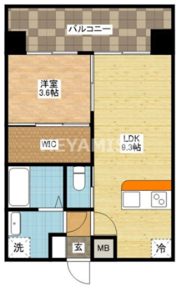 長崎市城栄町の賃貸マンションの間取り