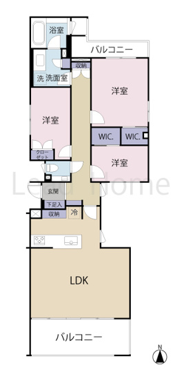 【間取り】 | ロイヤルシーズン瀬田 | 居室と団らん空間がしっかり分かれた機能的な間取り！生活動線がスムーズで毎日を快適に過ごせます！