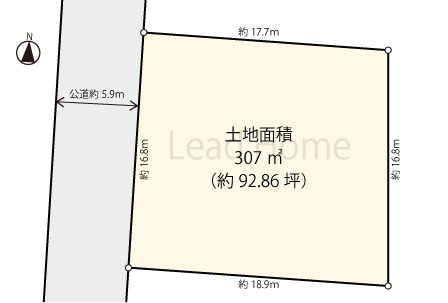 【土地図】 | 世田谷区中町4丁目 | 敷地面積約92坪のゆとりある整形地！駐車スペースやお庭の配置など多彩な自由設計プランが描けます！