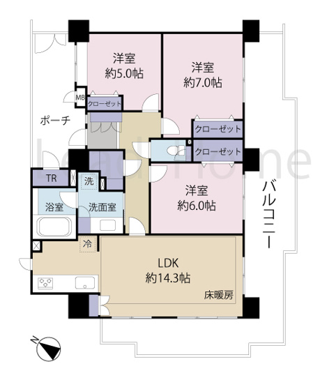 【間取り】 | ルナコート等々力