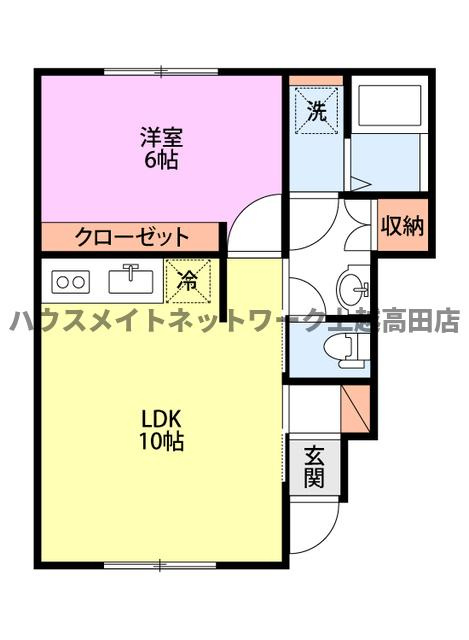 Artemis（アルテミス）Bの間取り|間取図（ Artemis（アルテミス）B 101（1F））1LDK